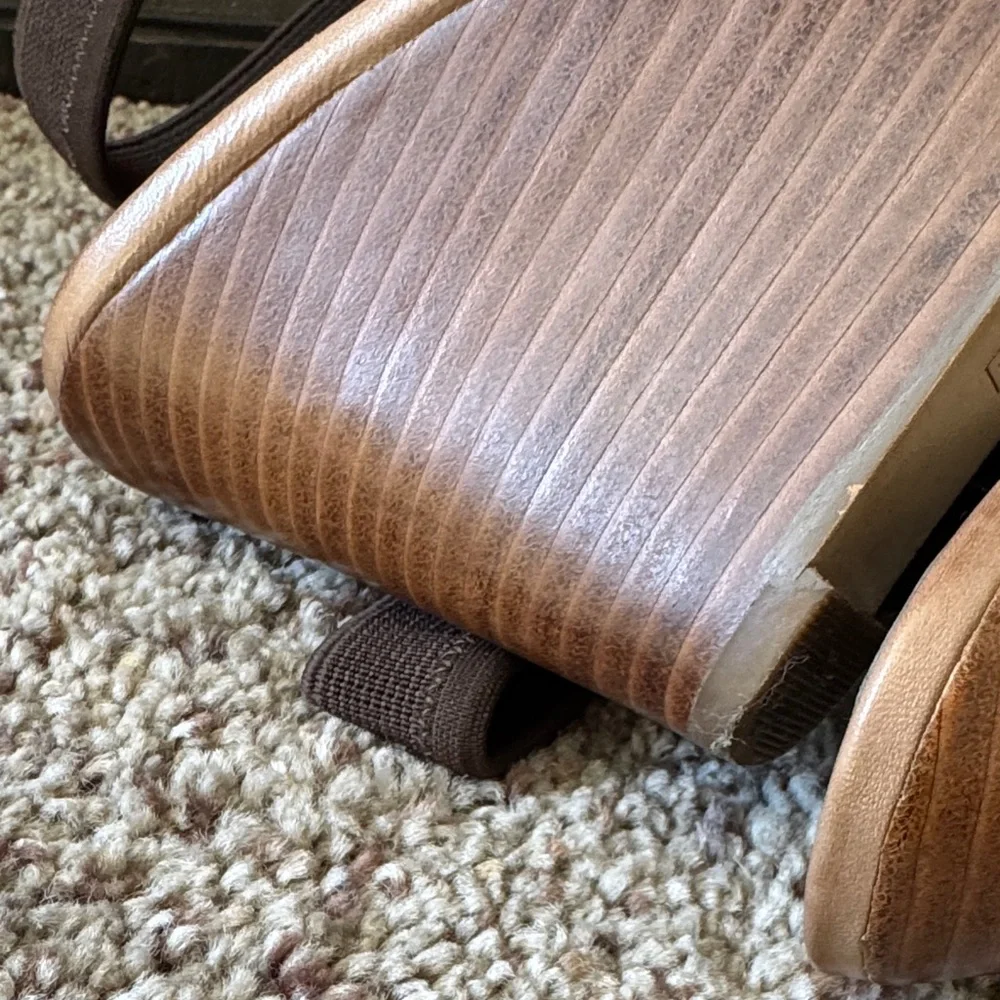 Vince Camuto Tan Leather Wedge Sandals - Picture 11 of 12